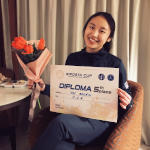 Ellen Xu, 5th place individual. Cadet World Cup, Bucharest, January 2022